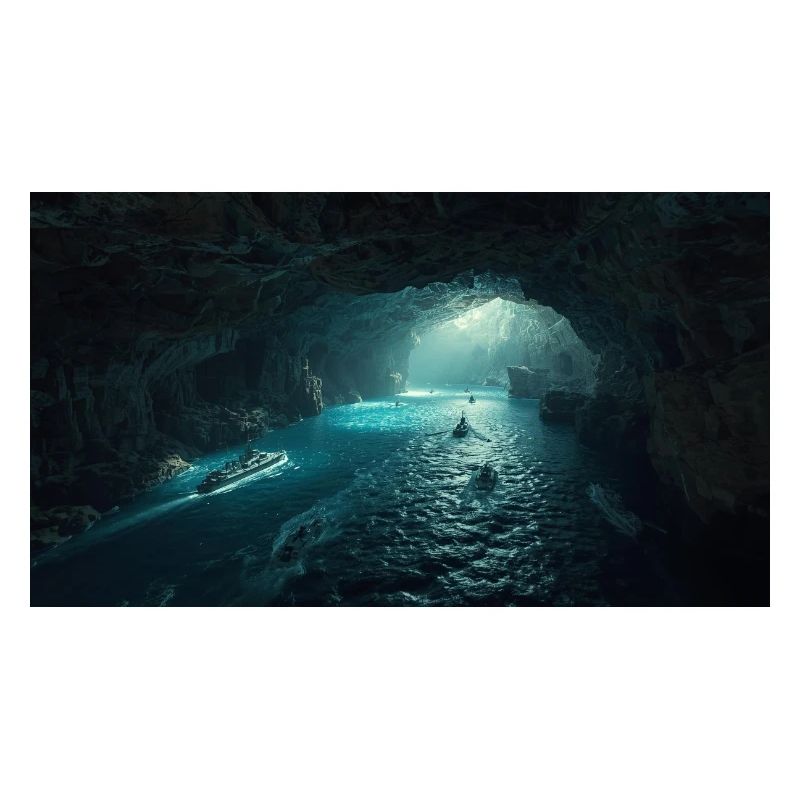 Leuchtende Meereshöhle