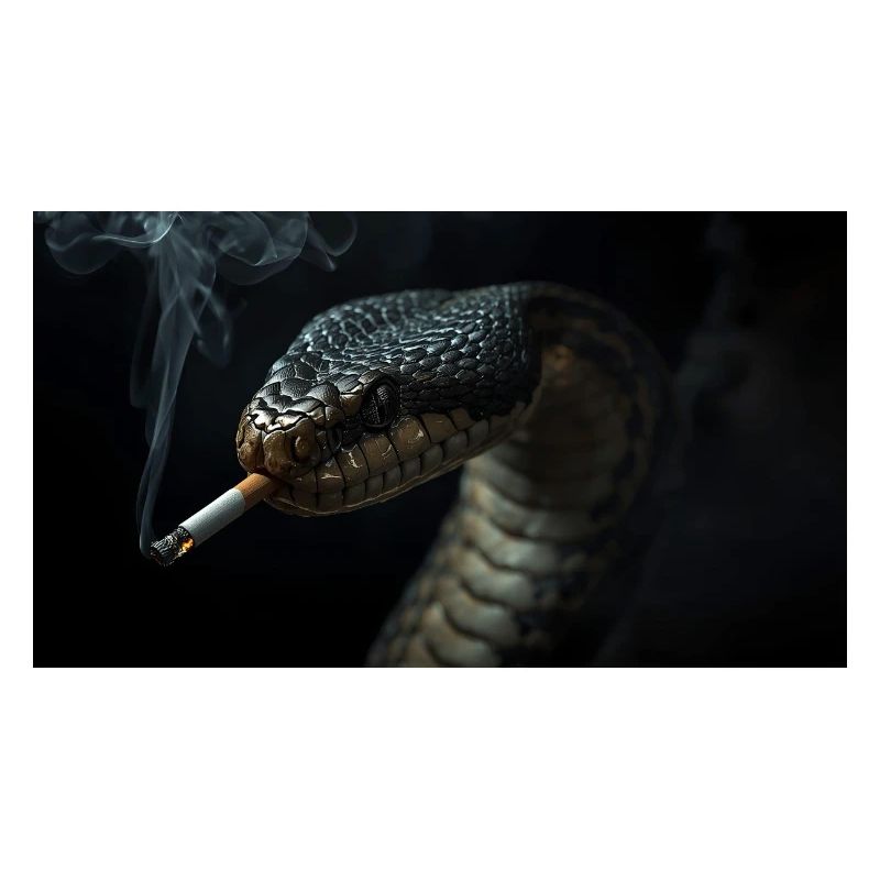  Cobra Schlange mit Zigarette