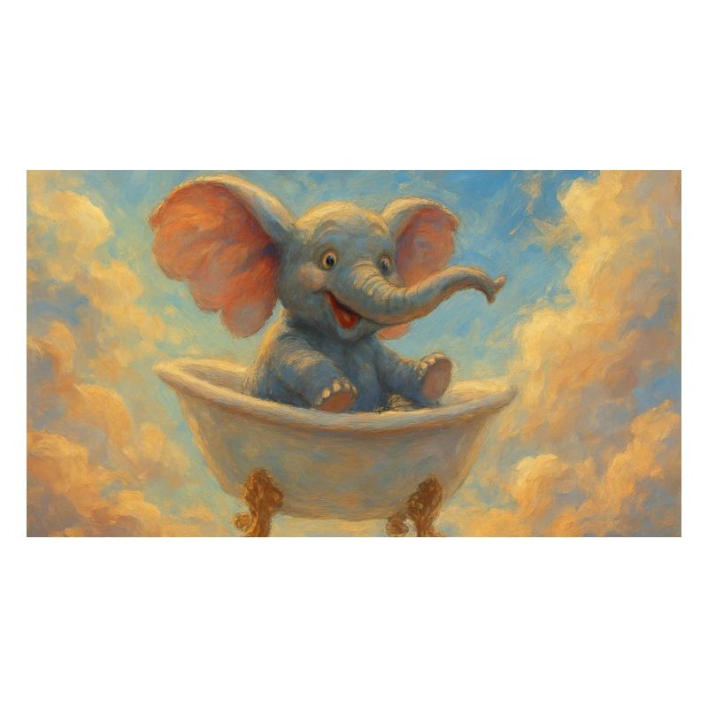 Bain d’éléphant dans le ciel