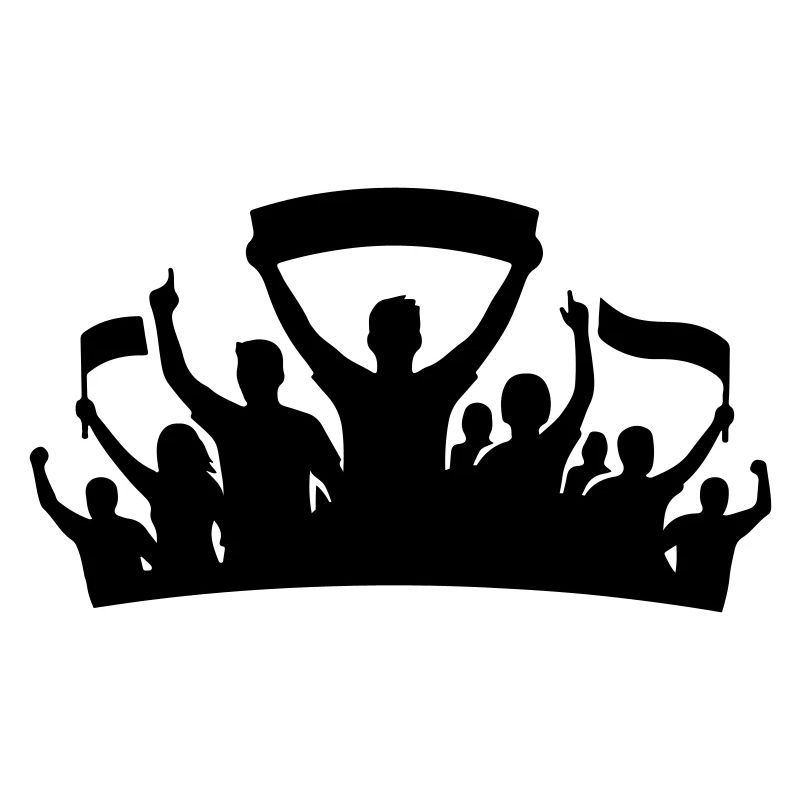 Fans Gruppe Silhouette