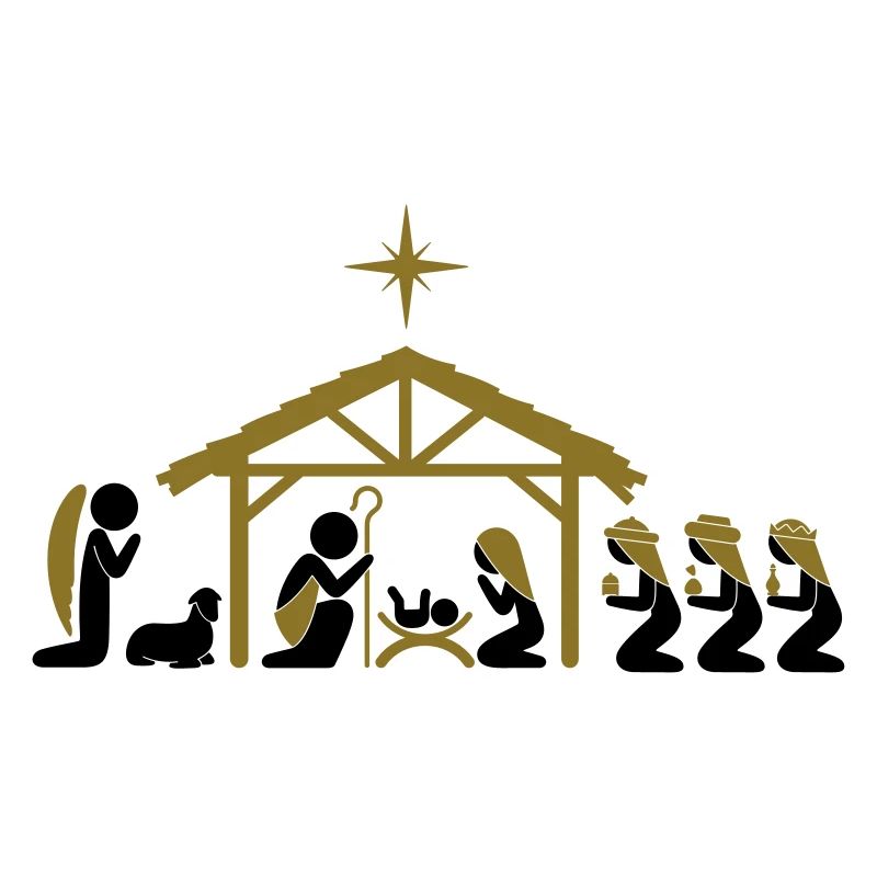 Weihnachtskrippe an Heiligabend