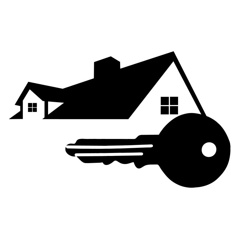 Clé avec clé de maison pour le logo acheté maison
