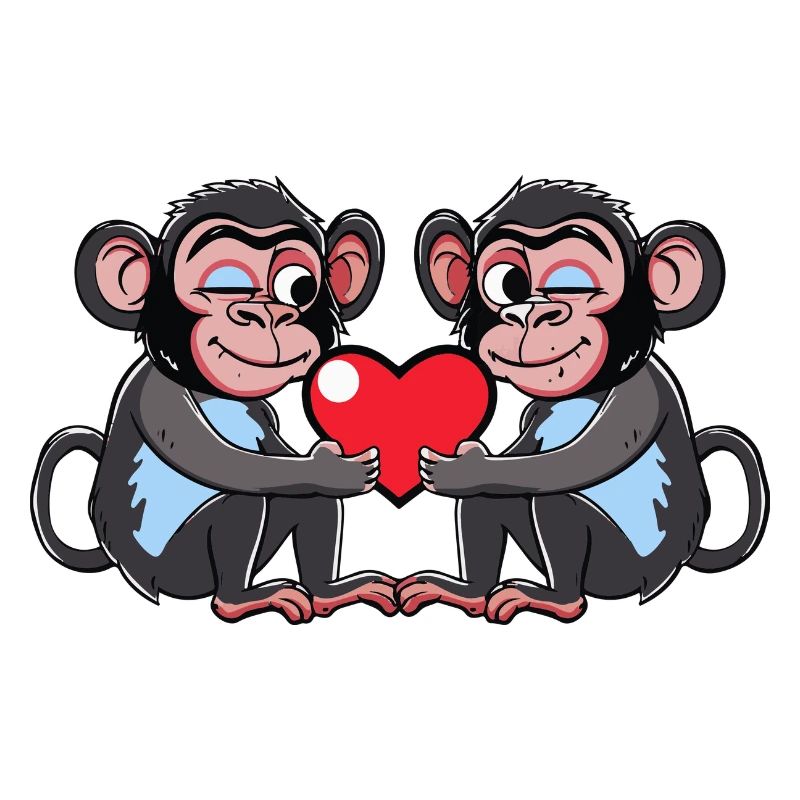 Affe Paar Liebe