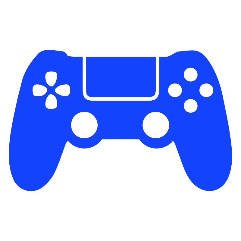 Blaues Gaming-Controller Silhouette