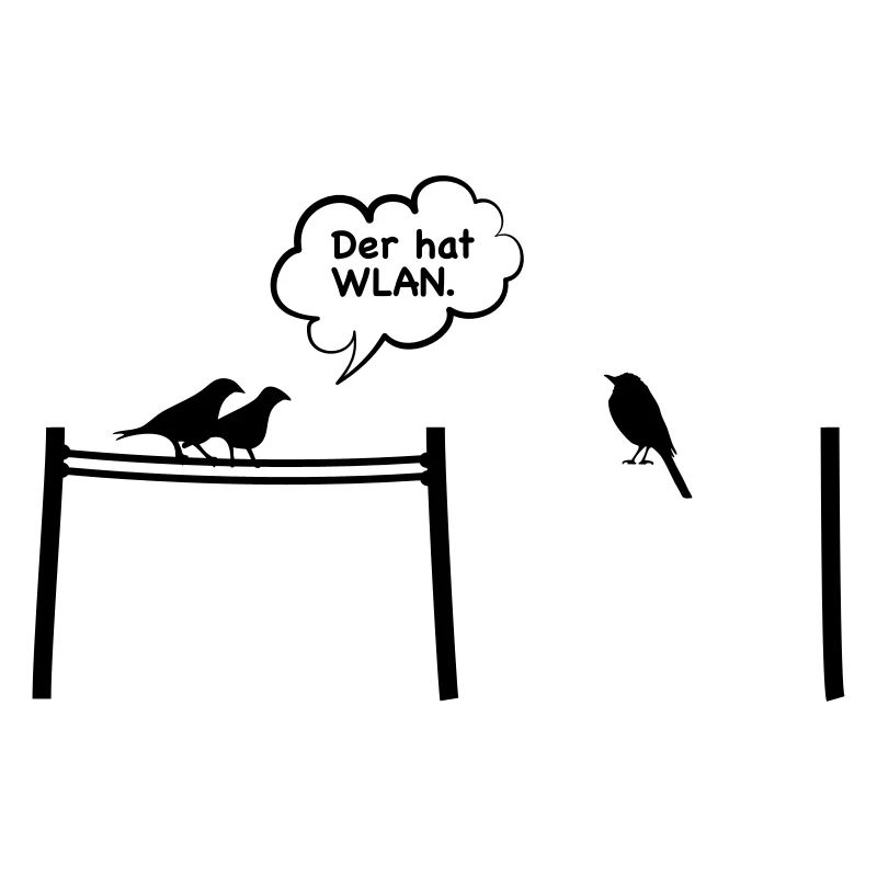 Vogel WLAN Stromleitung wifi Kabel Internet