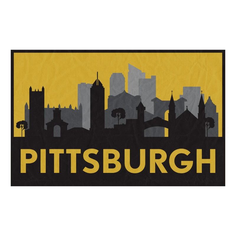 Pittsburgh Silhouette Gold