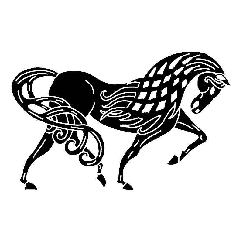 Schwarzes keltisches Pferd