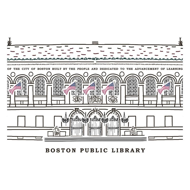 Boston, Drawing Public Library, États-Unis