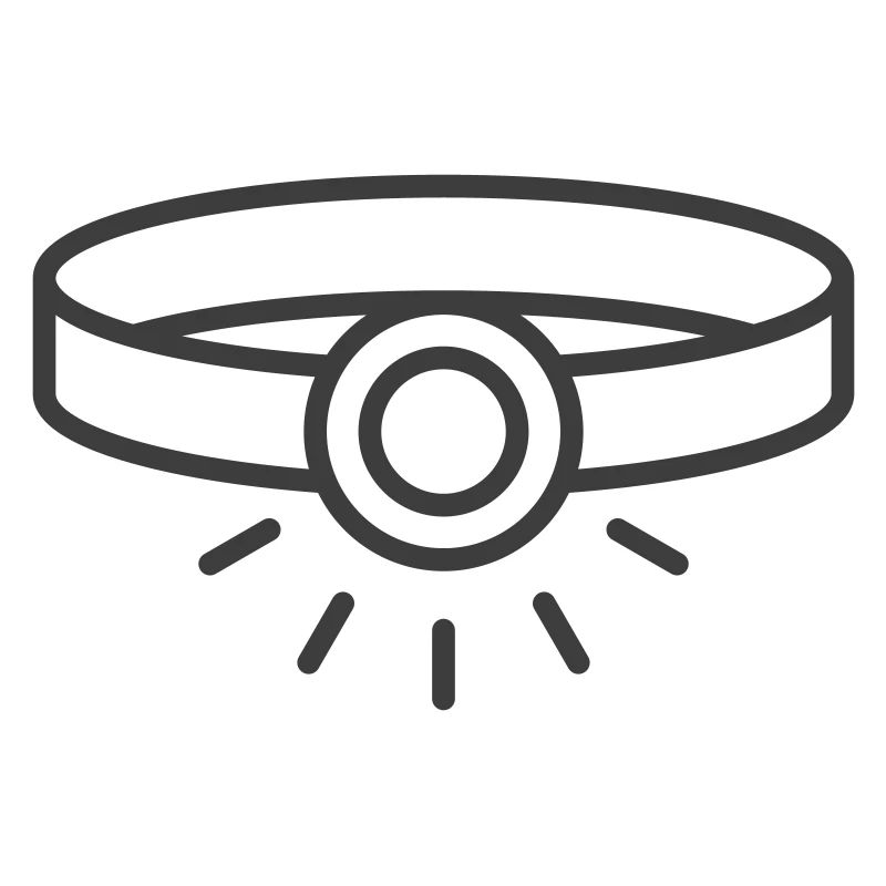Scheinwerfer-Linien-Symbol