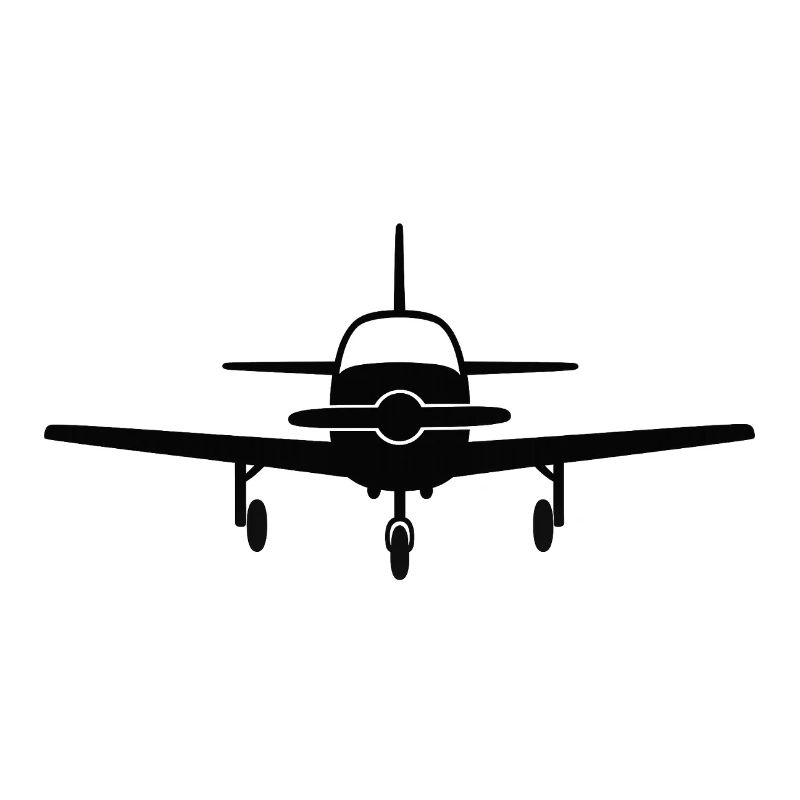Frontale Flugzeug Silhouette