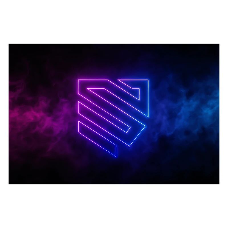 Neon Geometrisches Schildlogo