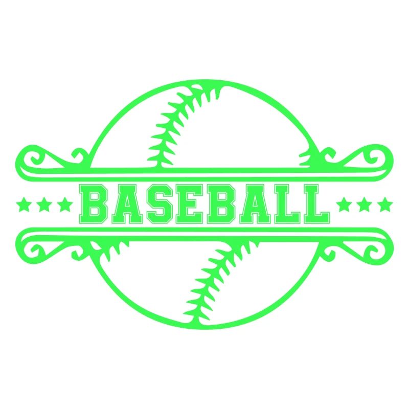 Emblème de baseball néon rétro