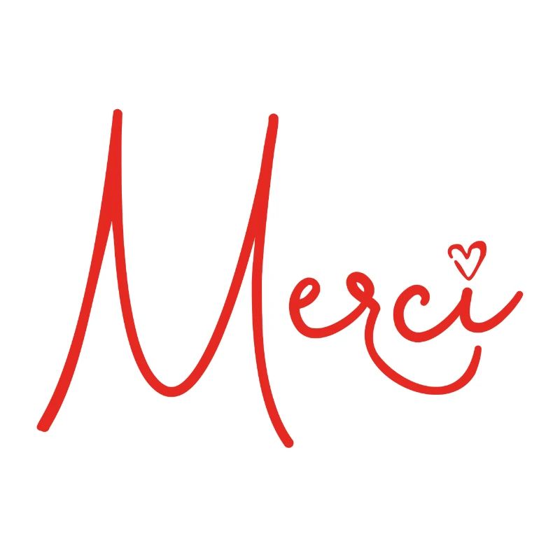 Merci mit Herz Rot – Dankeschön Design