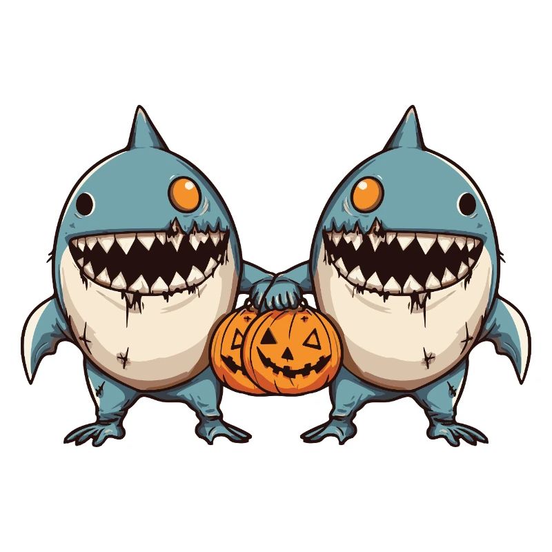 Requin Halloween équipe drôle