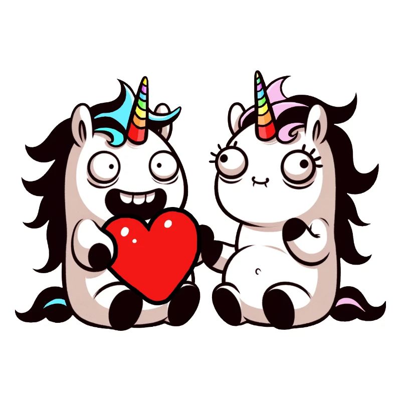 Einhorn Herzensduo