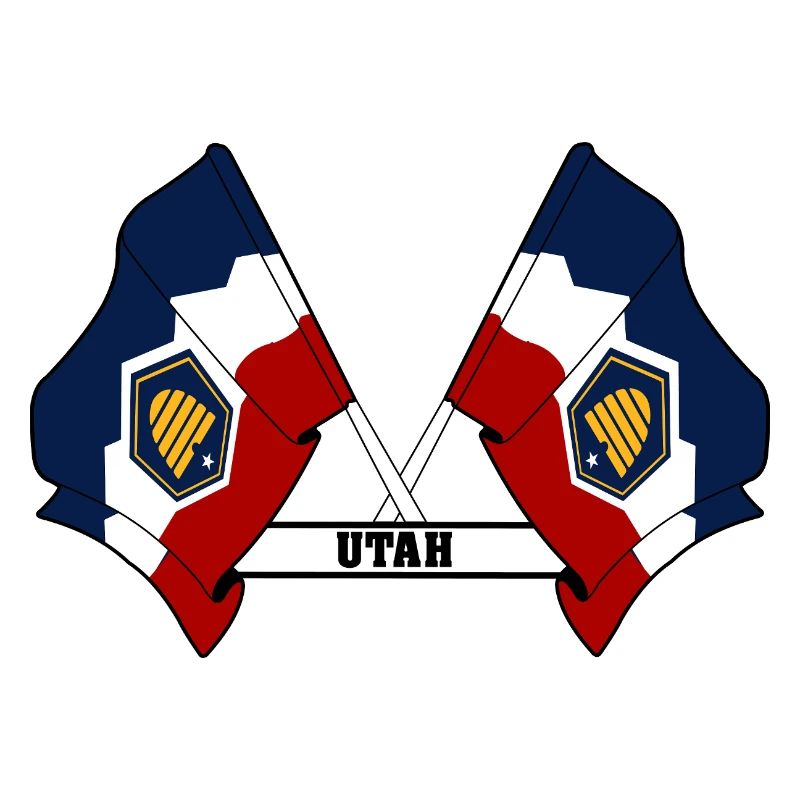 Texte à deux drapeaux UTAH