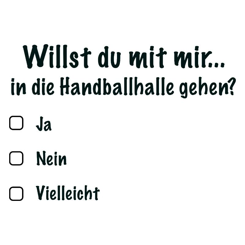 Handballdate Spruch Einladung (Schwarz)
