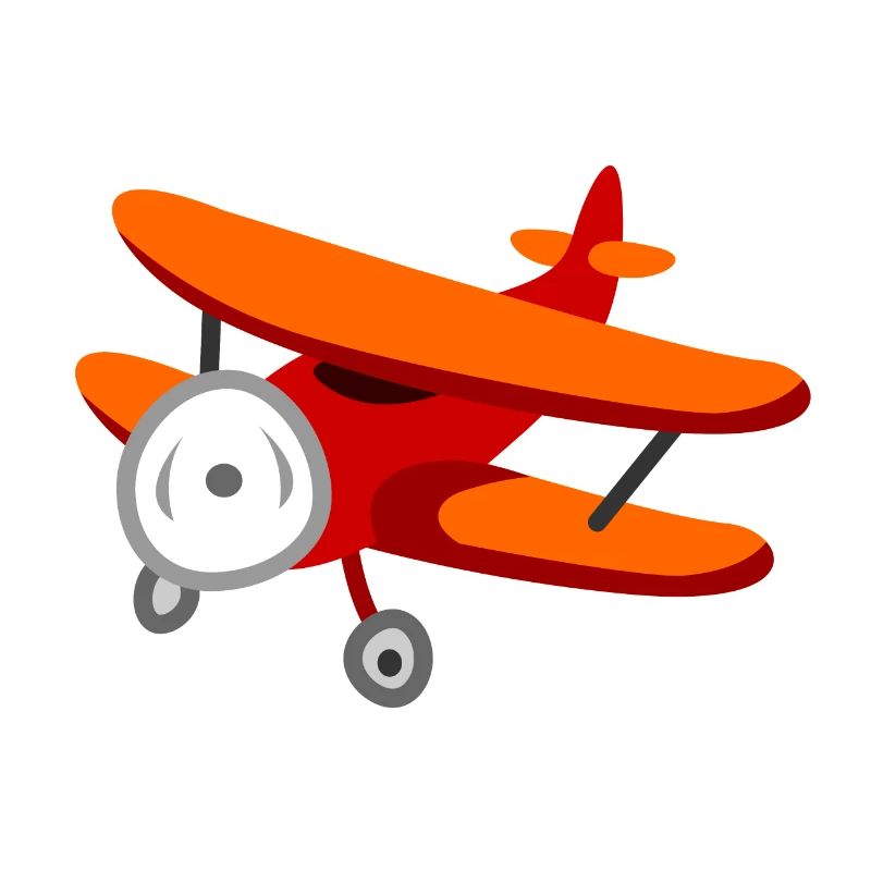 Roter Doppeldecker-Flugzeug
