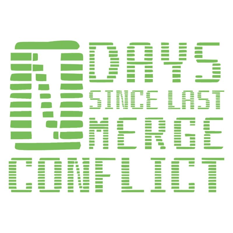 Merge Conflict Software Developer Entwickler Geek