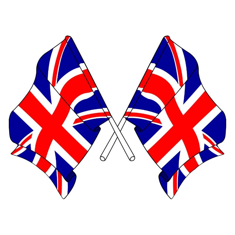 Zwei Flaggen Großbritannien