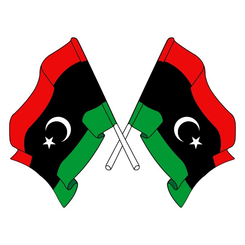 Deux drapeaux Libye