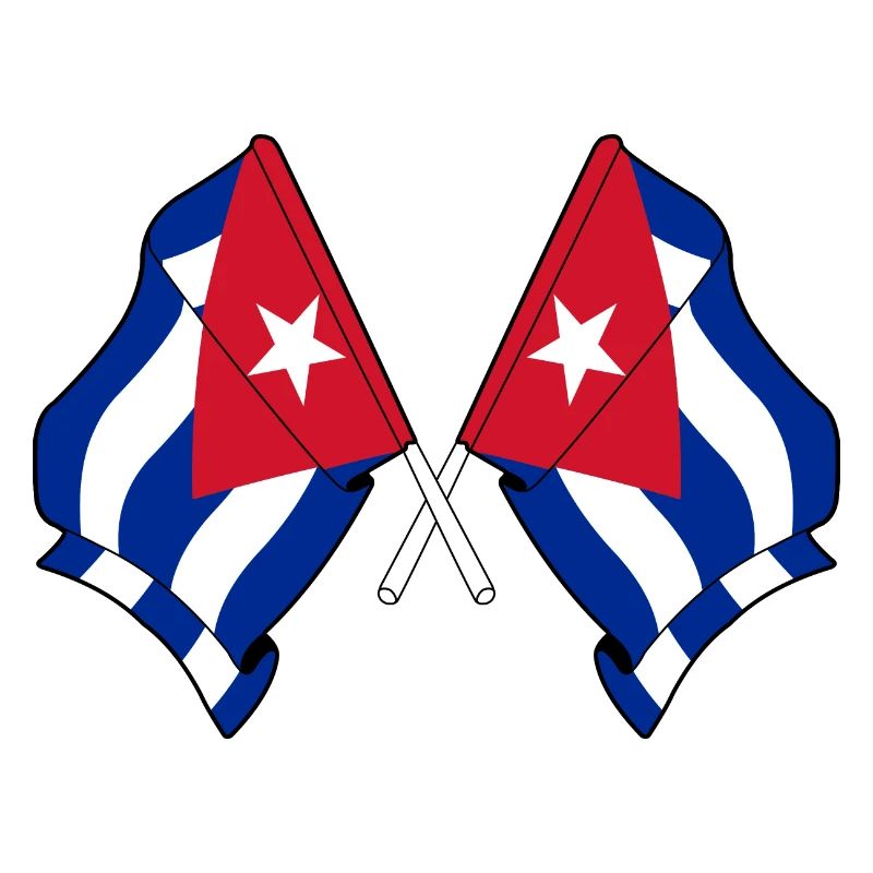 Two flags Cuba