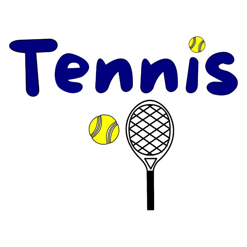 Conception de tennis avec balle et raquette