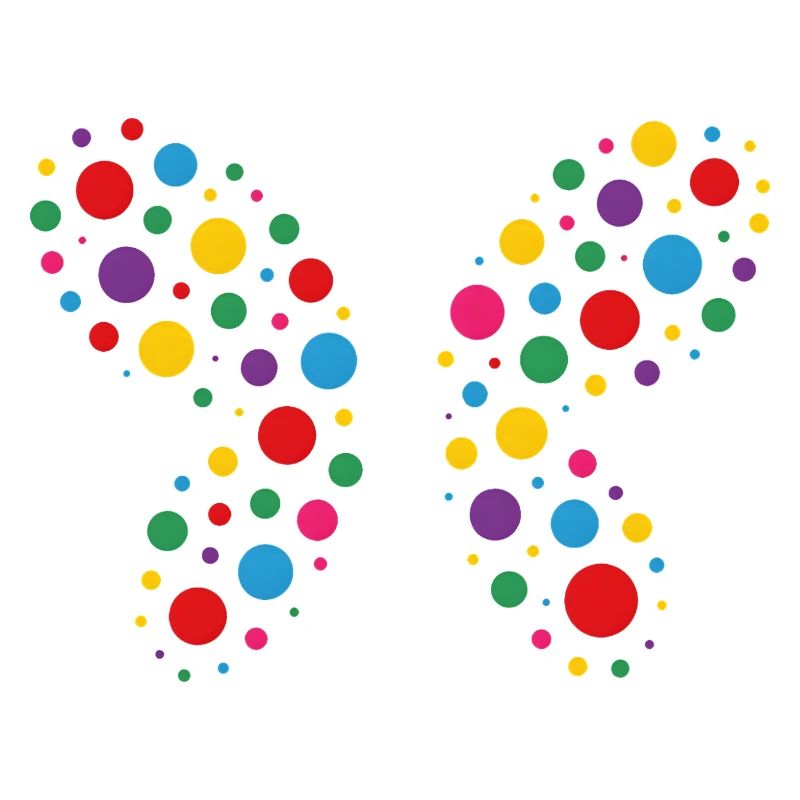 Bloom d’aile de point coloré