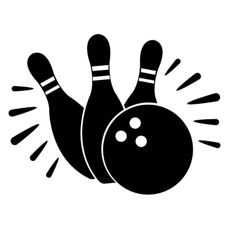 Bowlingkugel und Kegel