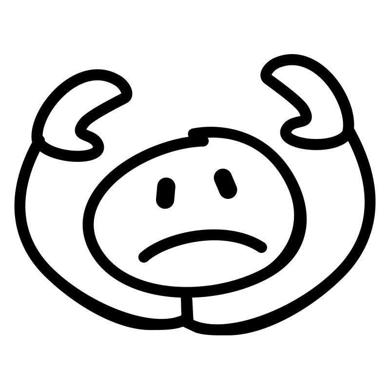 resignierter Strichmann Kopf