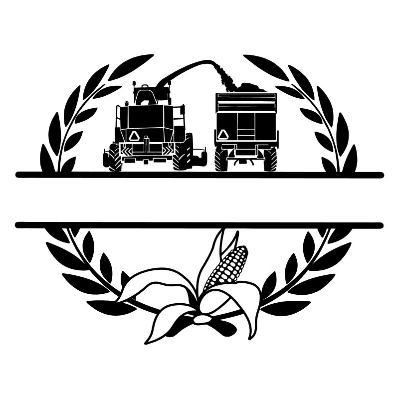 Corn Chopper in laurel wreath