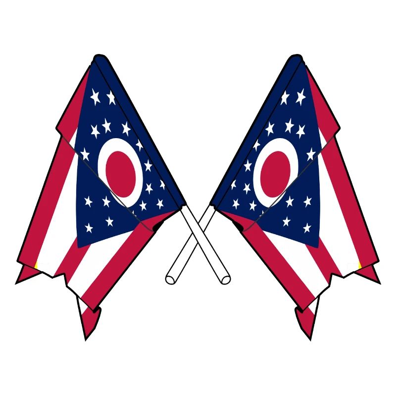 Zwei Flaggen durchquerten Ohio
