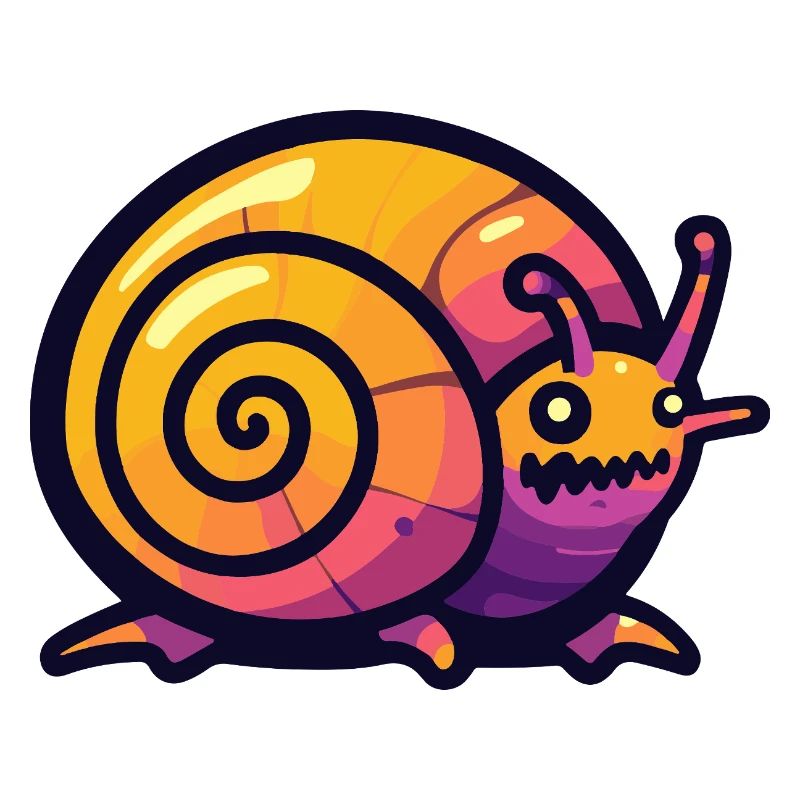Snail Halloween Comic Funny