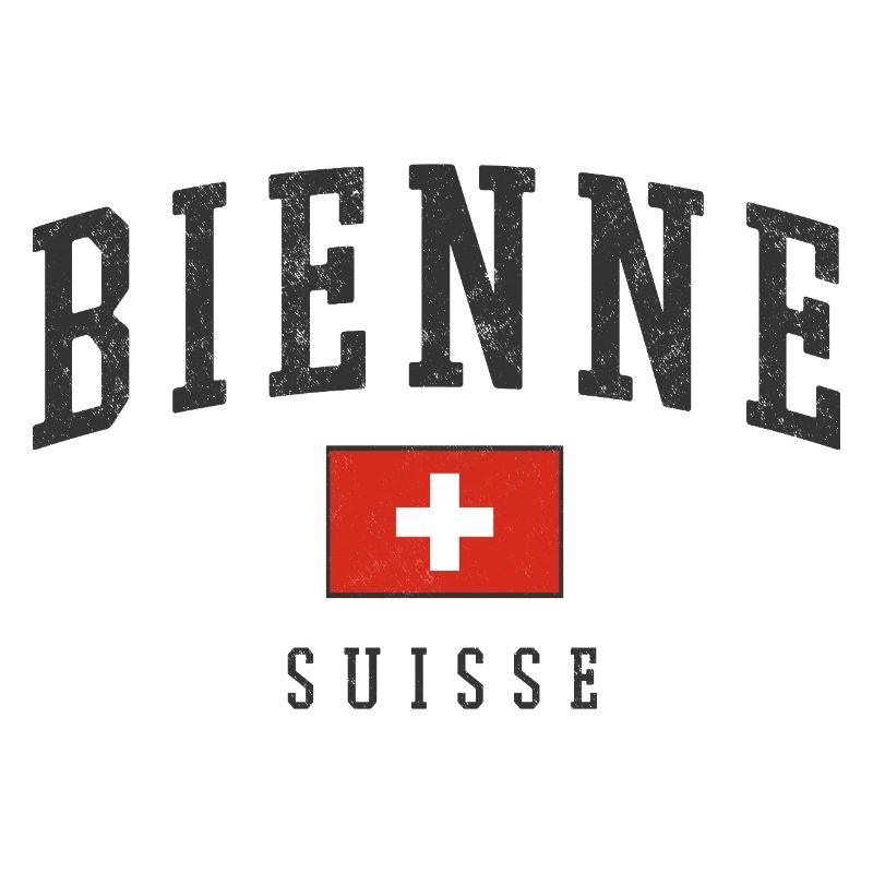 Bienne Suisse Design avec drapeau