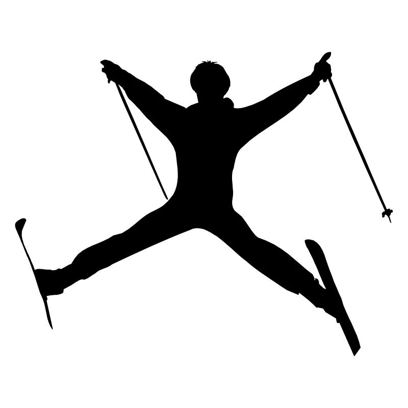 Skispringen Wintersport Schattenfigur