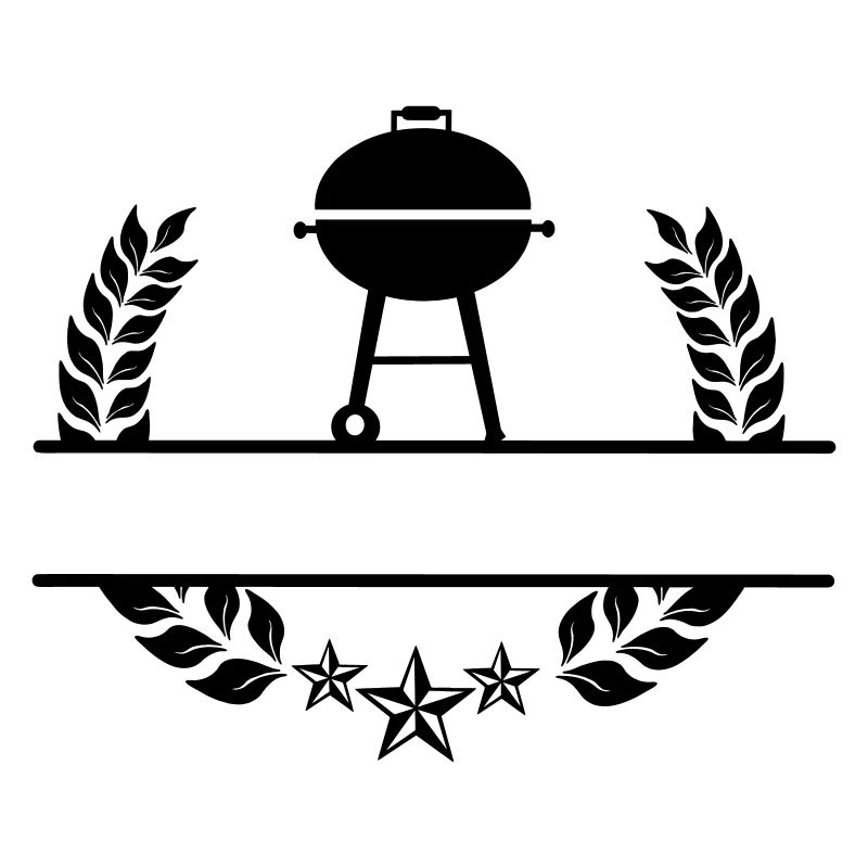 BBQ Monogramm Lorbeerkranz