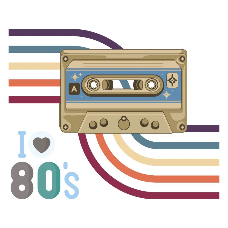 Cassette Love 80s Retro