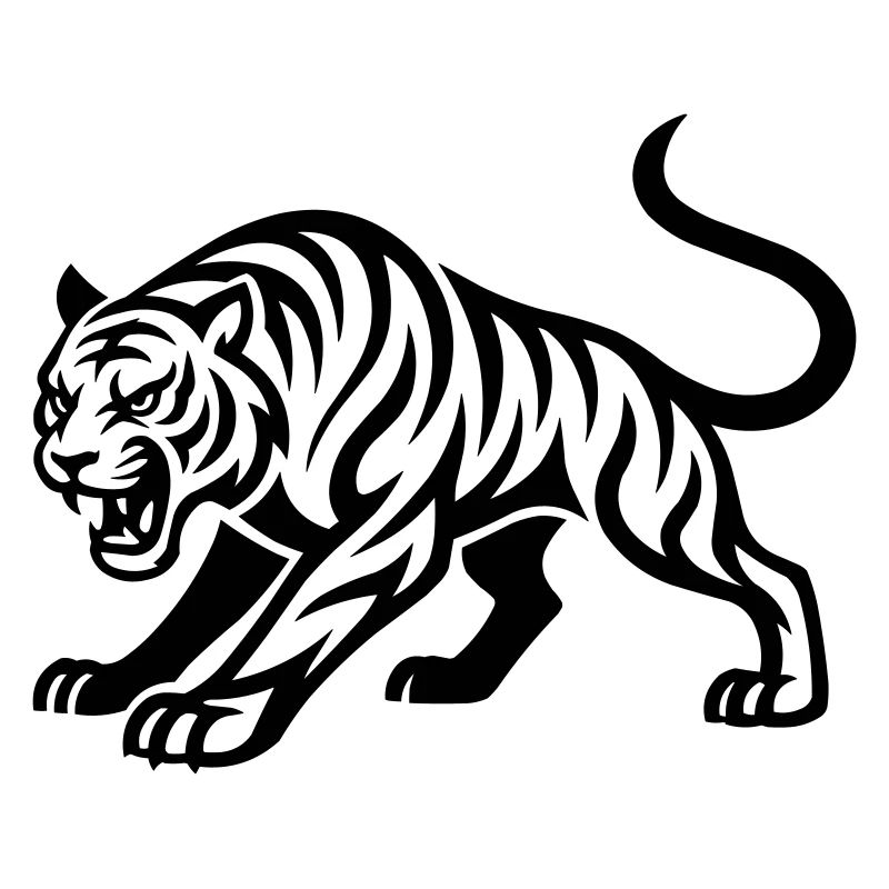 Dunkler Tiger Silhouette