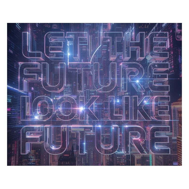 Neon Future Typography