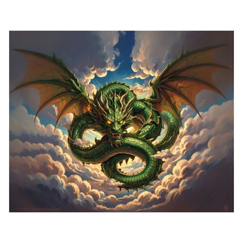 Dragon Storm over Clouds