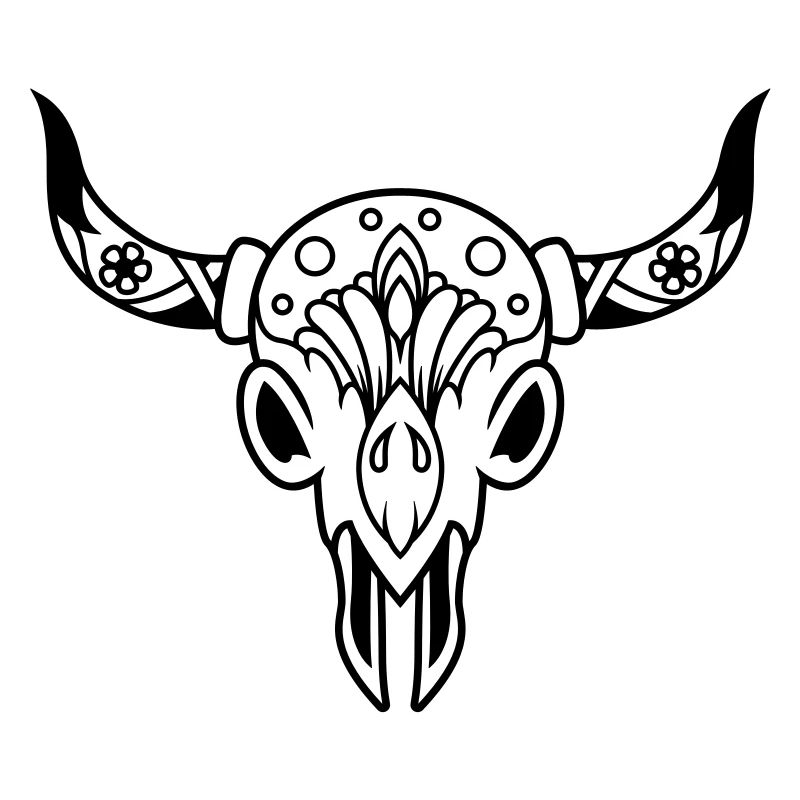 Schädel mit Hörnern