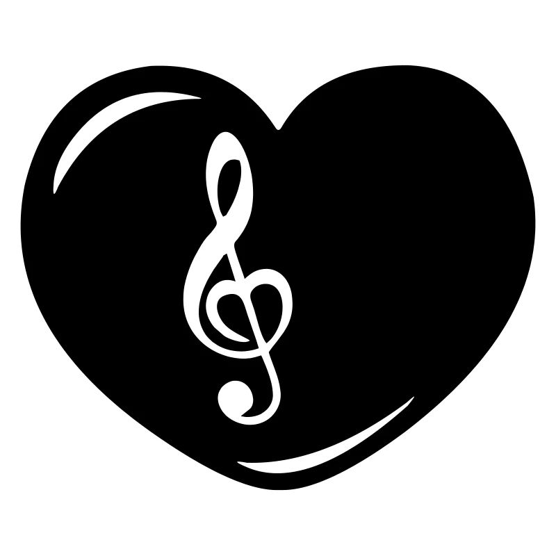 Herz mit Musiktaste
