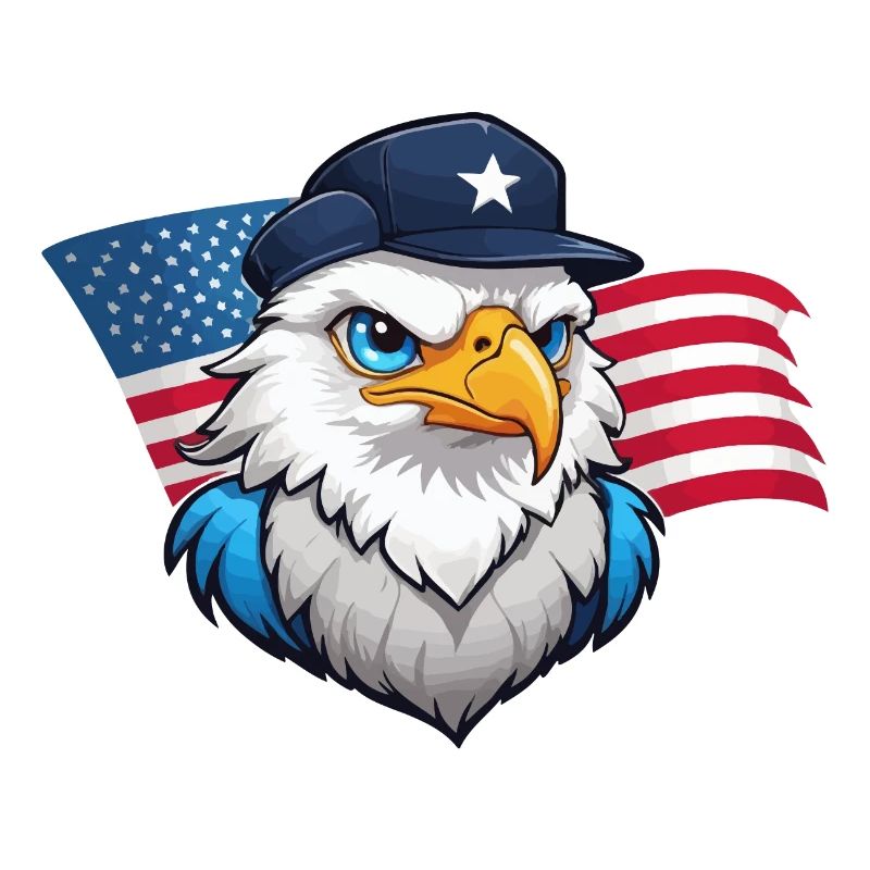 USA Eagle avec casquette d’aviateur