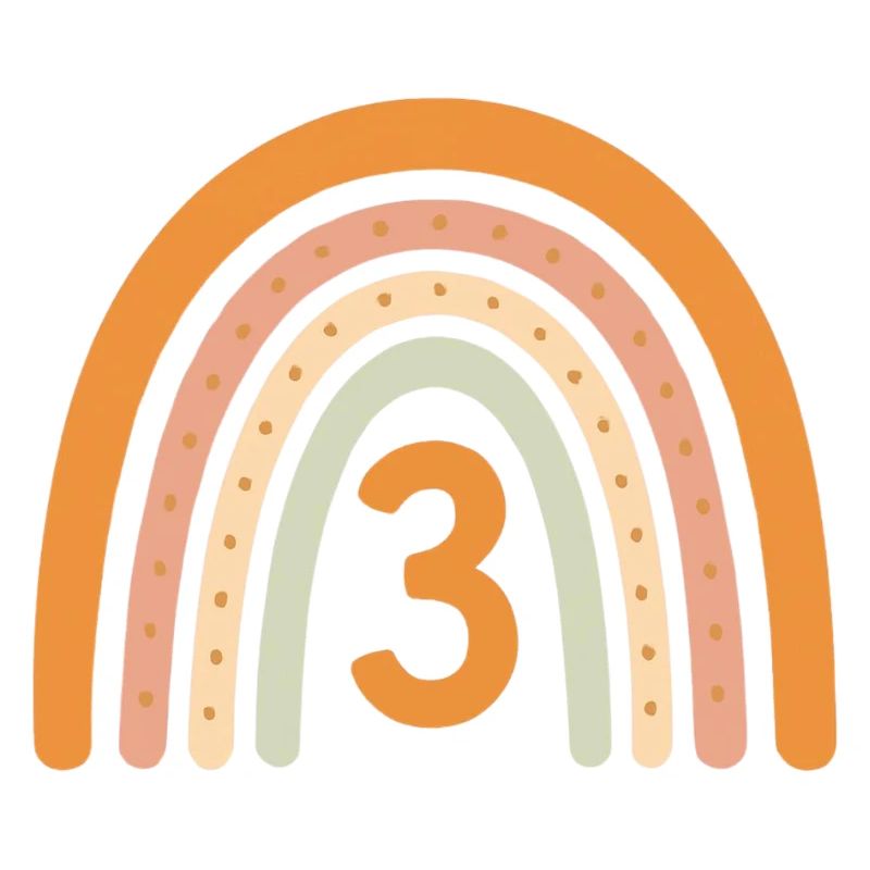Dritter Geburtstag Regenbogen