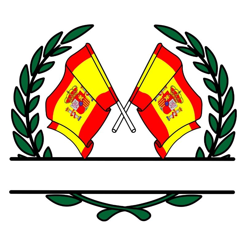 Flaggen Spanien Lorbeerkranz-Banner