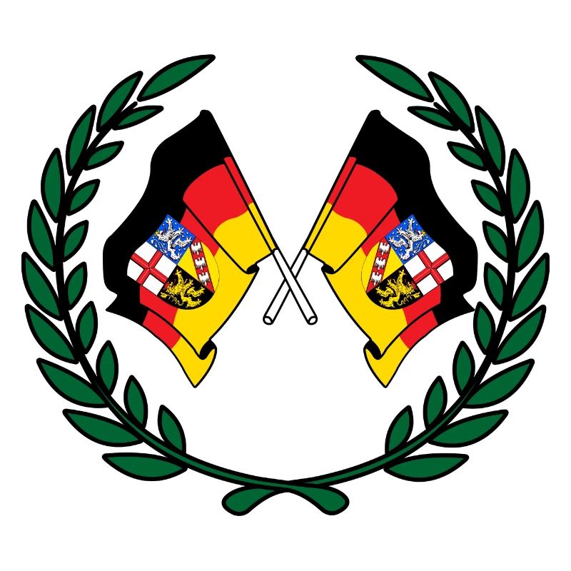 Drapeaux Couronne de laurier de la Sarre