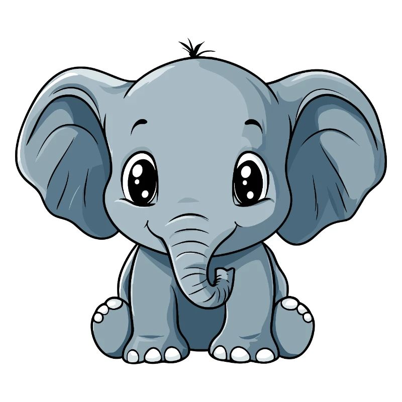 Dessin animé du petit ami éléphant