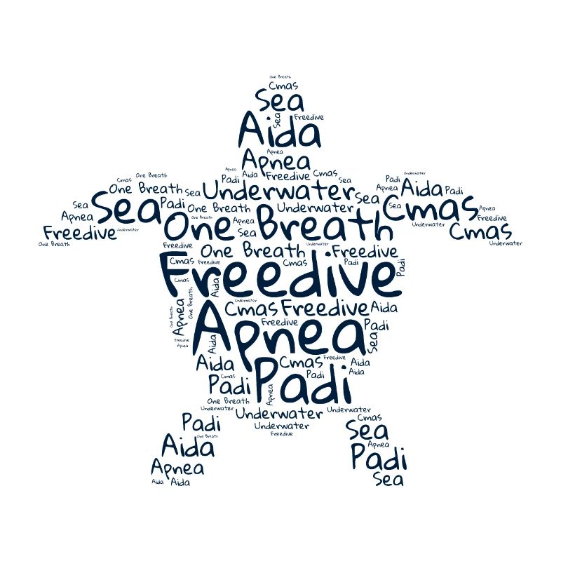 Freedive - Word Cloud Turtle