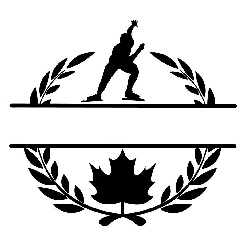 Couronne de laurier de patinage à la feuille d’érable du Canada