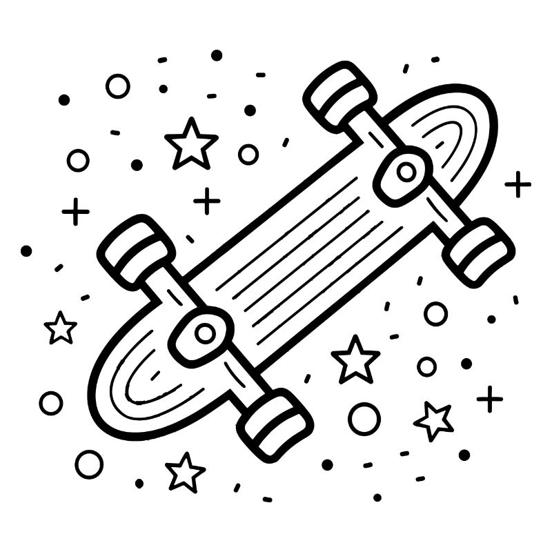 Dessin animé Skateboard